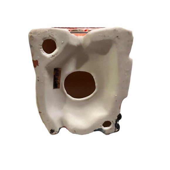 Wonderful Miniature 5"  Illuminated Porcelain  FIRE HOUSE Hand Painted Studio 5 - Picture 6 of 9